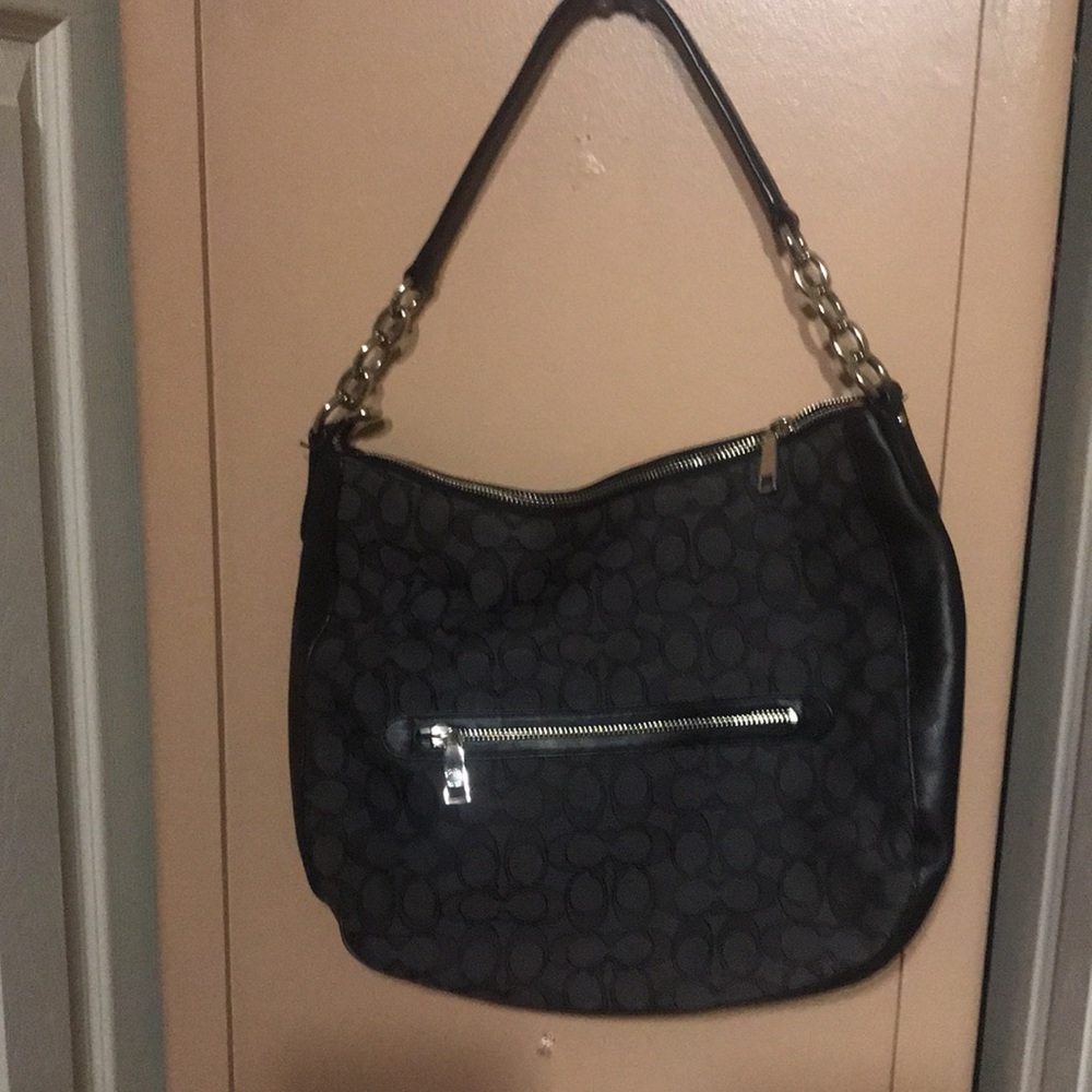 Black and grey Coach Fabric Hobo bag - Picture 10 of 11